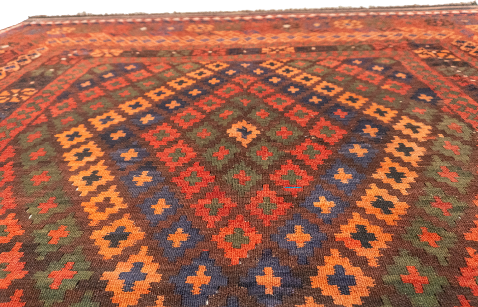 W 8.7 L 10 Kilim 100% Wool Hand-Woven All-Over Design - 50933