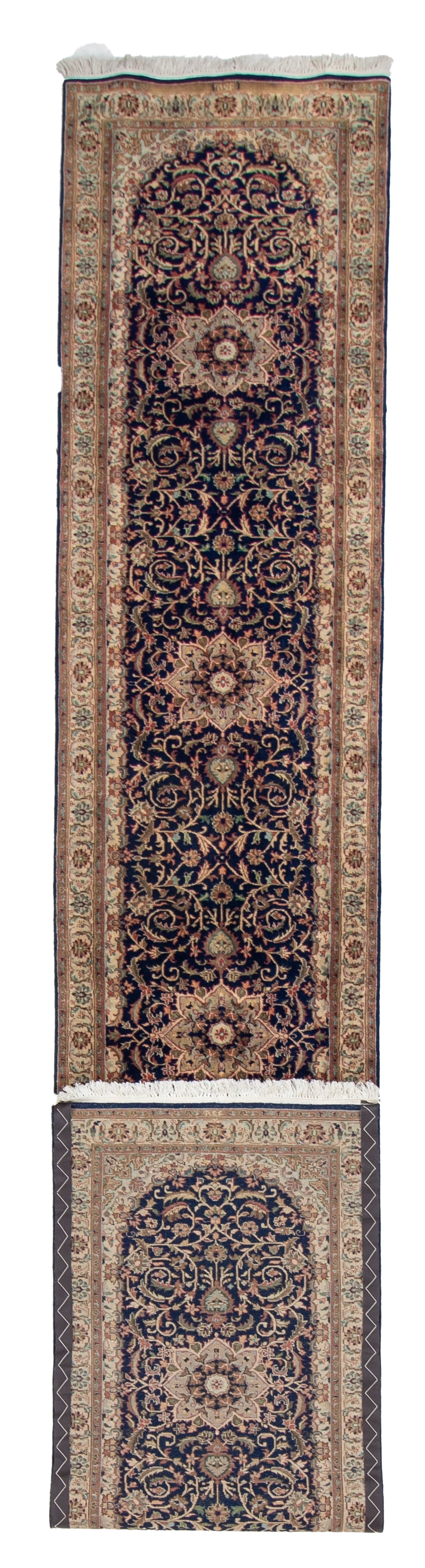 W 2.8 L 15.7 Tabriz Runner 100% Wool Hand-Woven Floral Design - 51090
