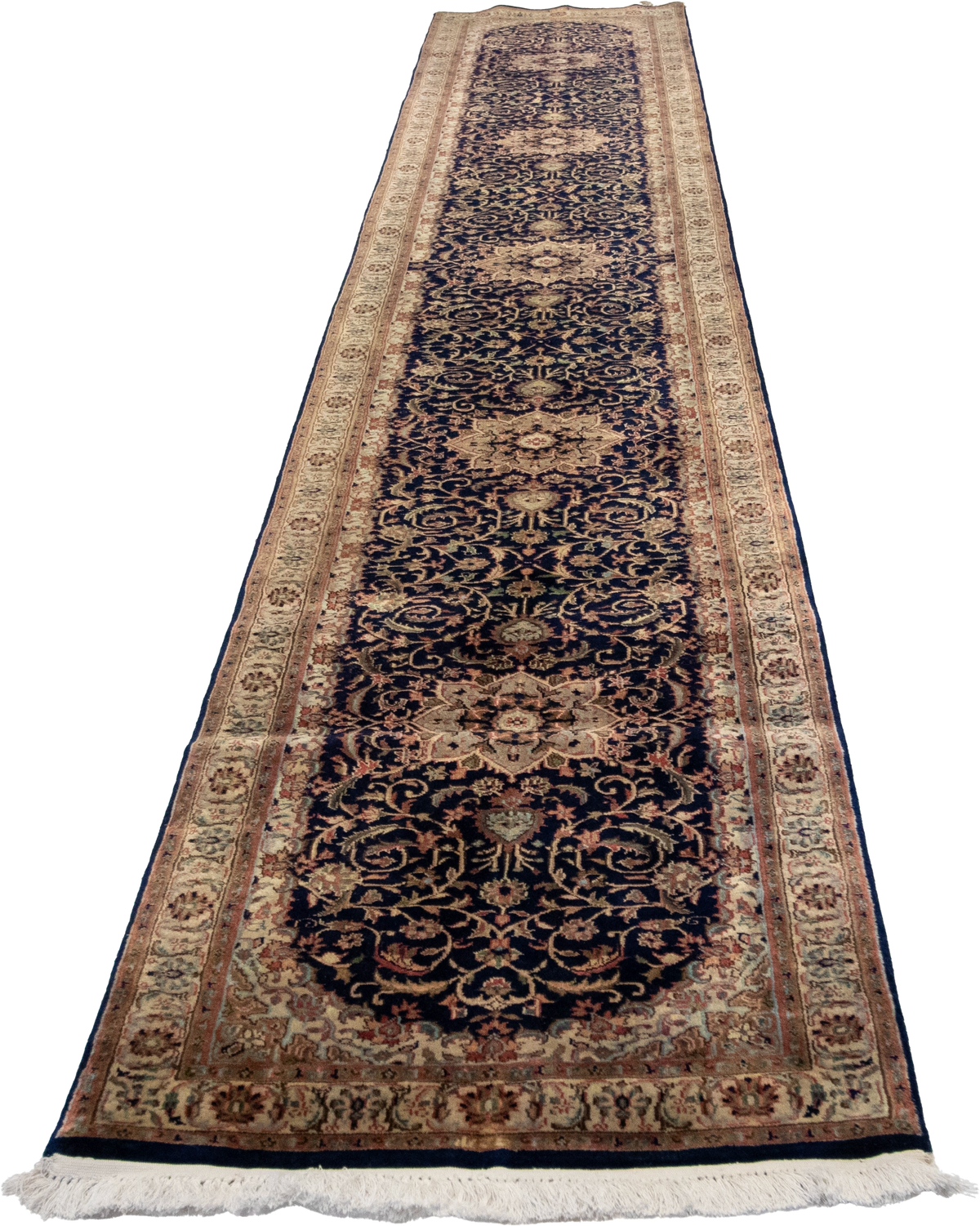 W 2.8 L 15.7 Tabriz Runner 100% Wool Hand-Woven Floral Design - 51090