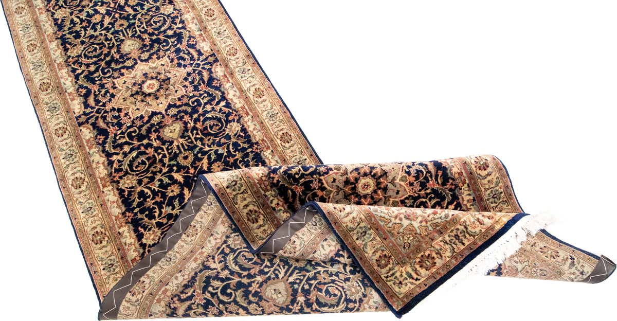W 2.8 L 15.7 Tabriz Runner 100% Wool Hand-Woven Floral Design - 51090