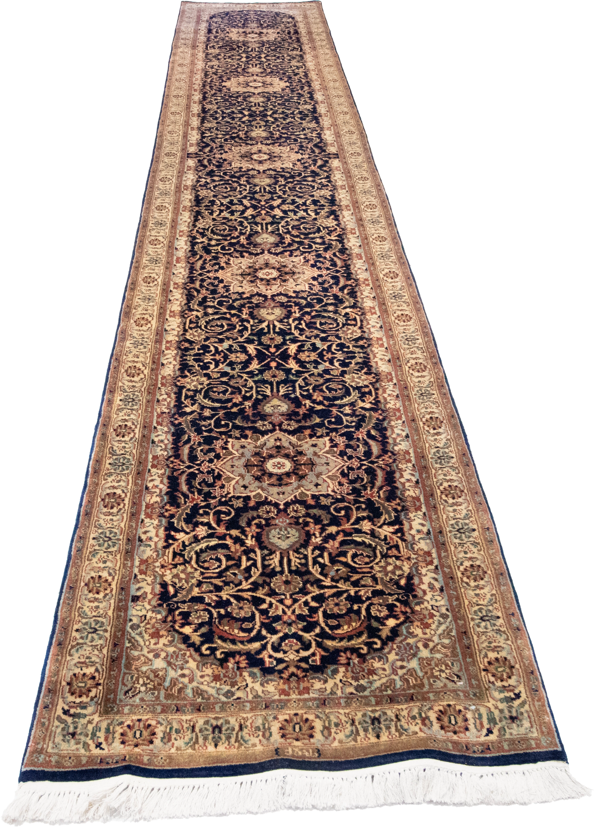 W 2.8 L 15.7 Tabriz Runner 100% Wool Hand-Woven Floral Design - 51090