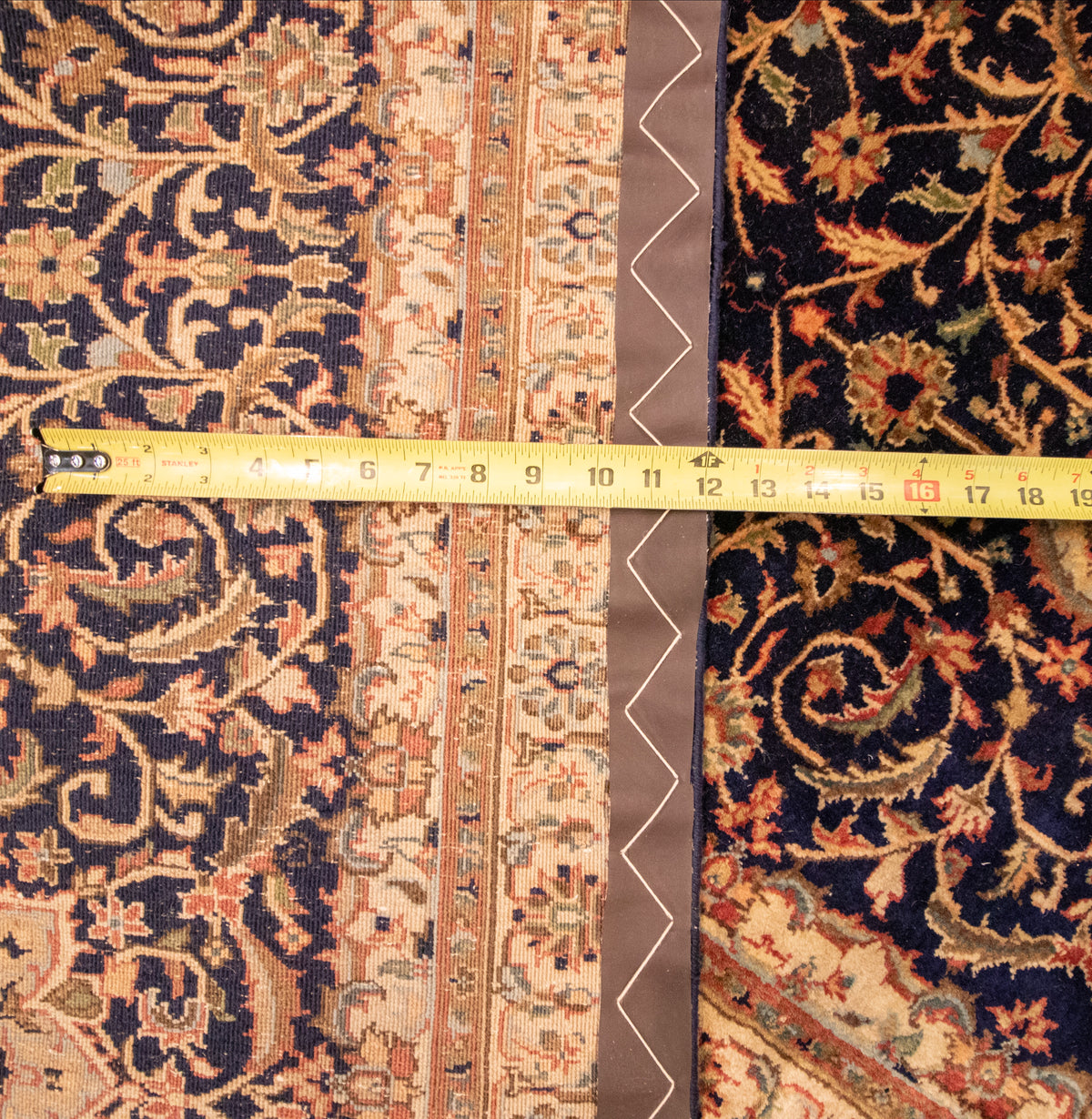 W 2.8 L 15.7 Tabriz Runner 100% Wool Hand-Woven Floral Design - 51090