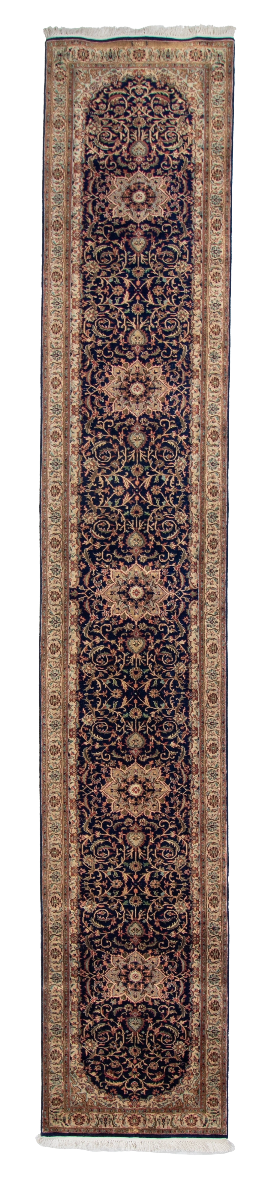 W 2.8 L 15.7 Tabriz Runner 100% Wool Hand-Woven Floral Design - 51090