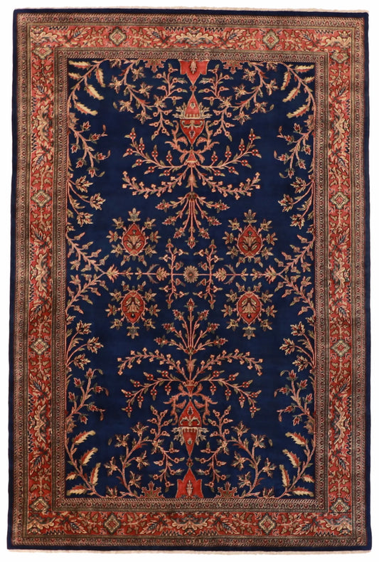 6.5 x 9.9 - Frahan Wool Traditional Rectangle - Finest Hand-Knotted Quality Wool — 51112