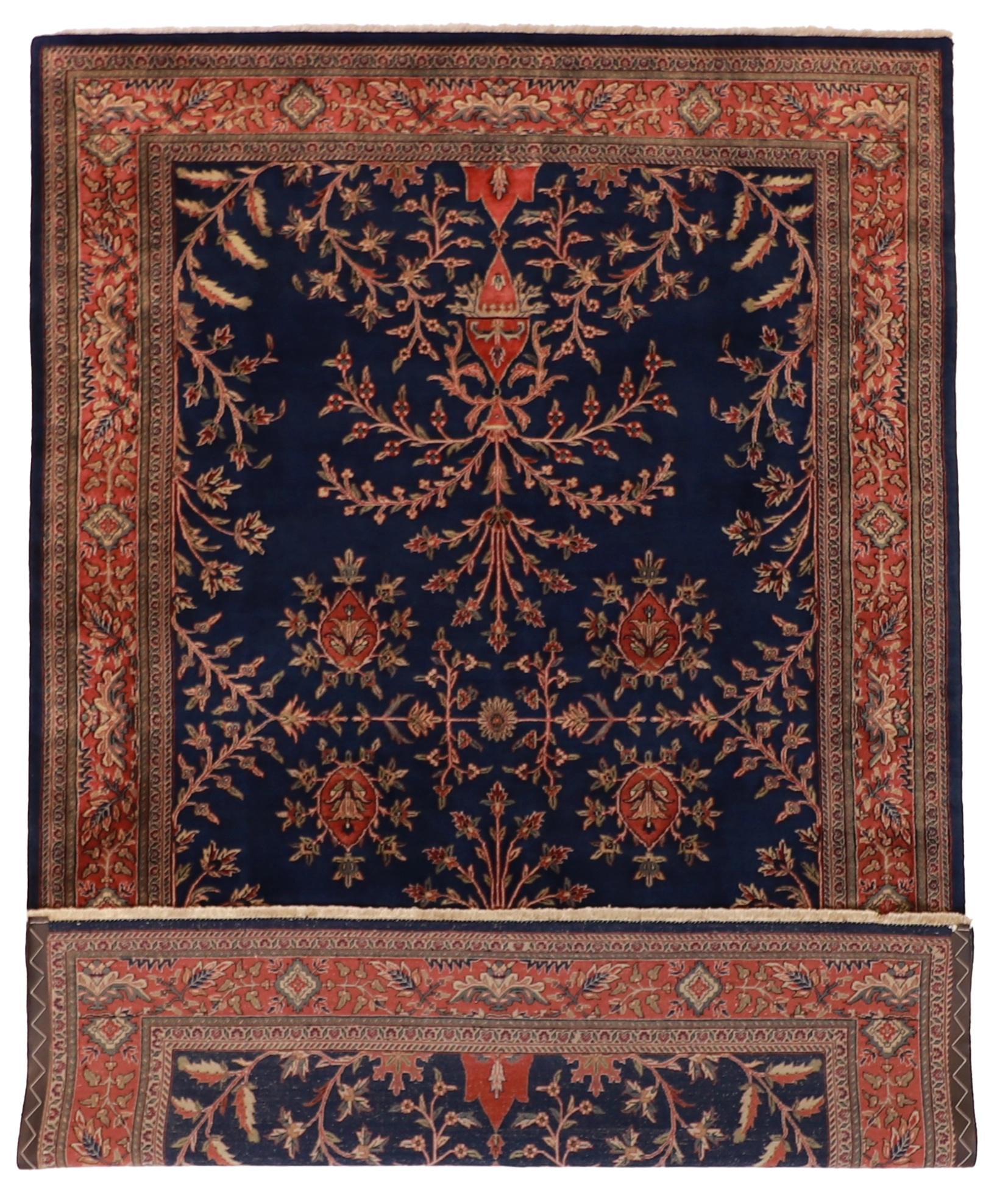 W 6.5 - L 9.9 - Frahan Wool Traditional Rectangle - Finest Hand-Knotted Quality Wool - 51112