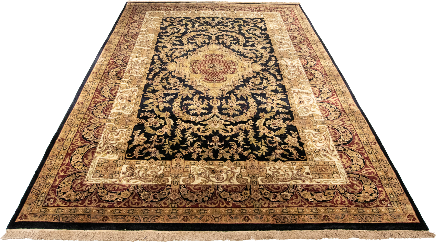 W 6 L 9 Abusson 100% Wool Hand-Woven All-Over Design - 51146