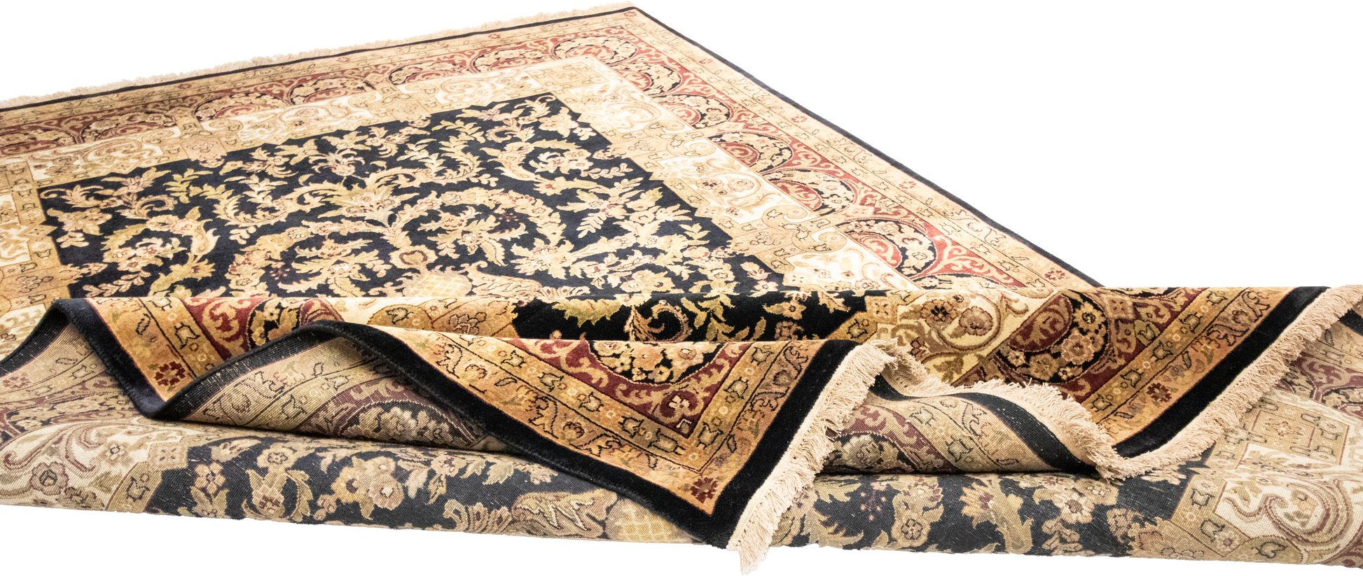 W 6 L 9 Abusson 100% Wool Hand-Woven All-Over Design - 51146