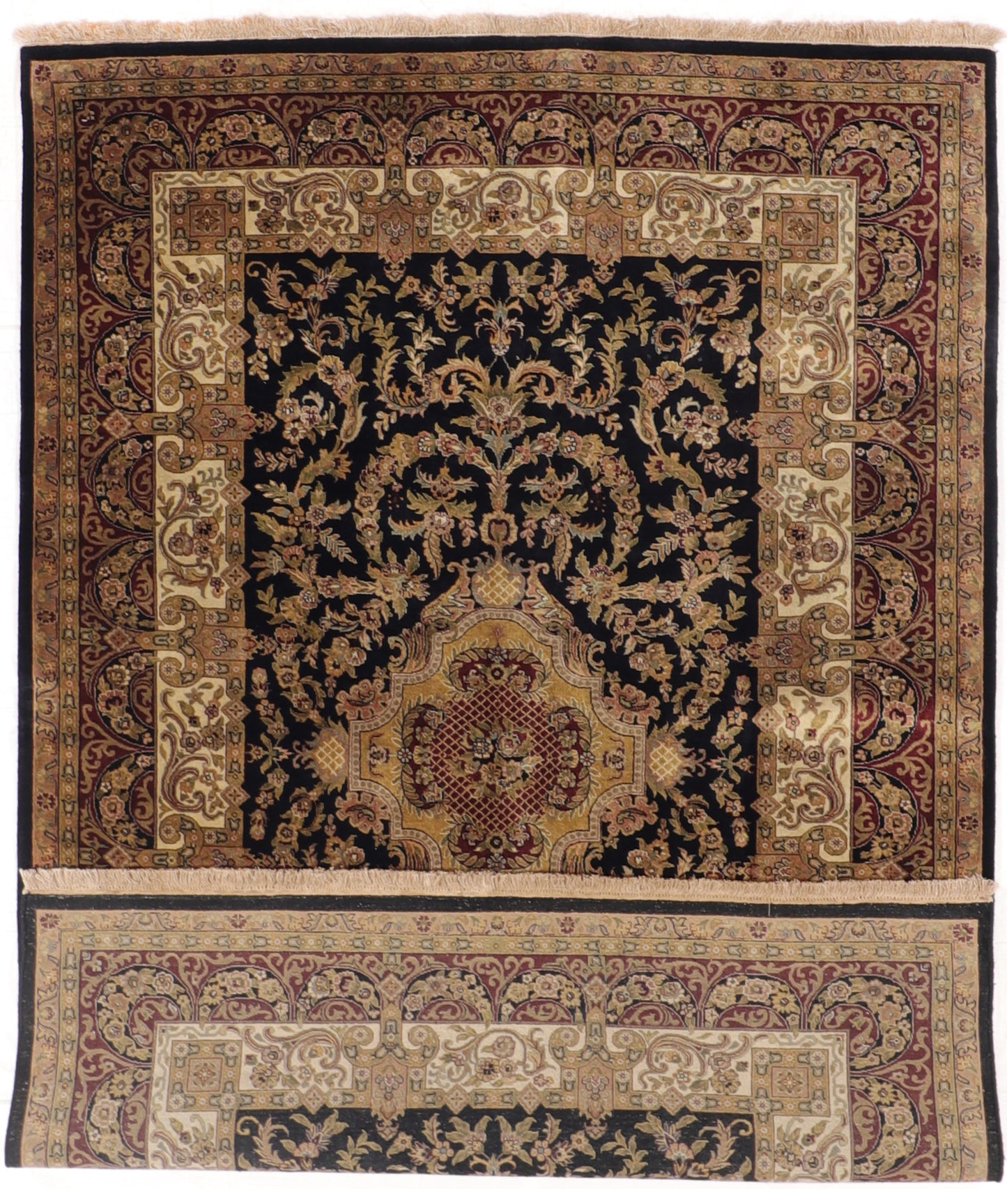W 6 L 9 Abusson 100% Wool Handmade All Over Design - 51146