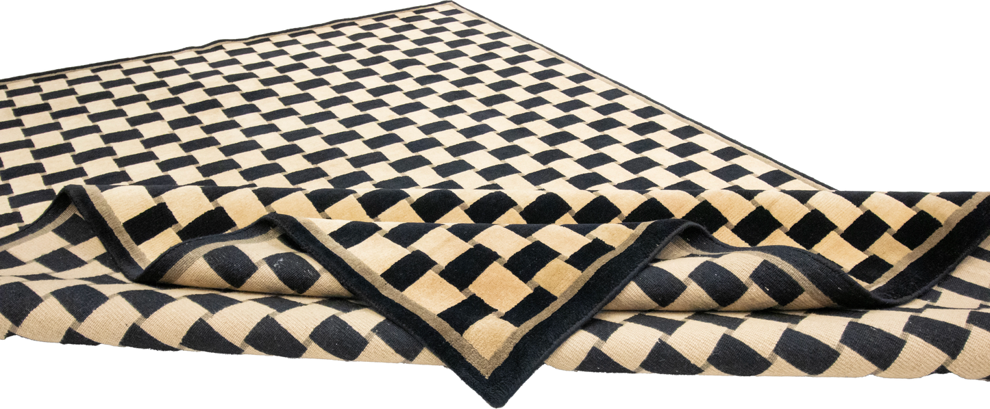 W 6 L 8.10 Modern 100% Wool Hand-Woven All-Over Design - 51163