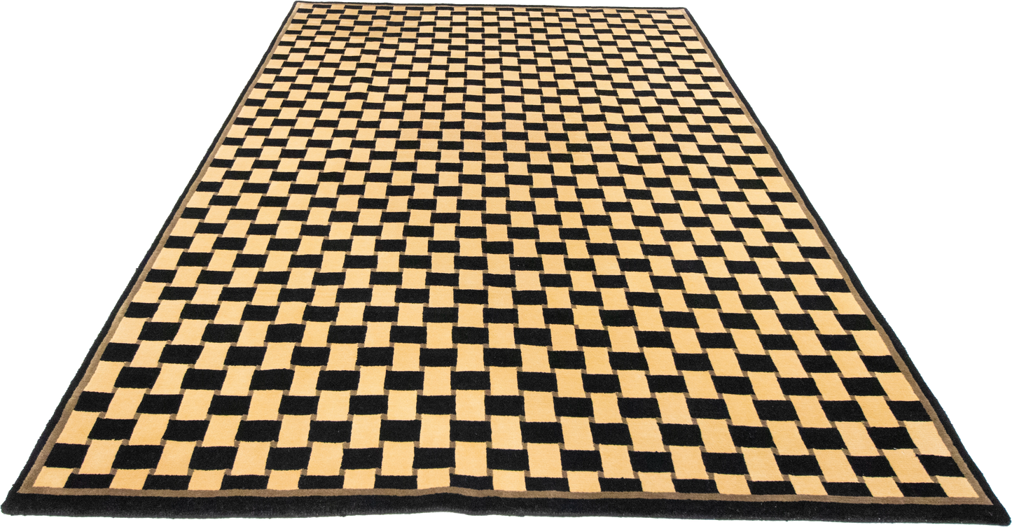 W 6 L 8.10 Modern 100% Wool Hand-Woven All-Over Design - 51163