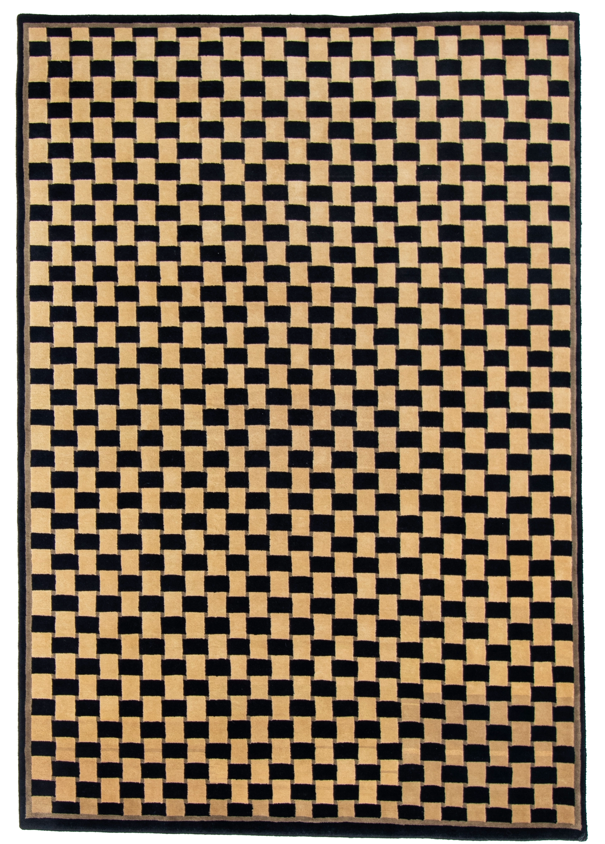 W 6 L 8.10 Modern 100% Wool Hand-Woven All-Over Design - 51163