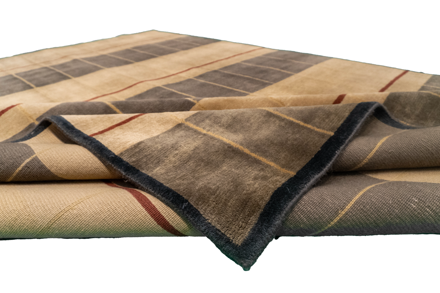 W 8 L 10 Modern 100% Wool Hand-Woven All-Over Design - 51167