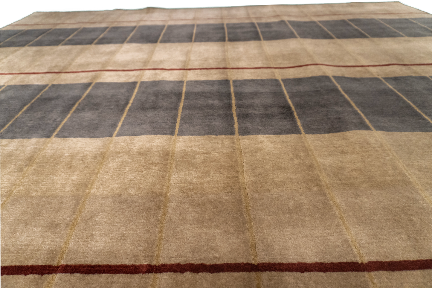 W 8 L 10 Modern 100% Wool Hand-Woven All-Over Design - 51167