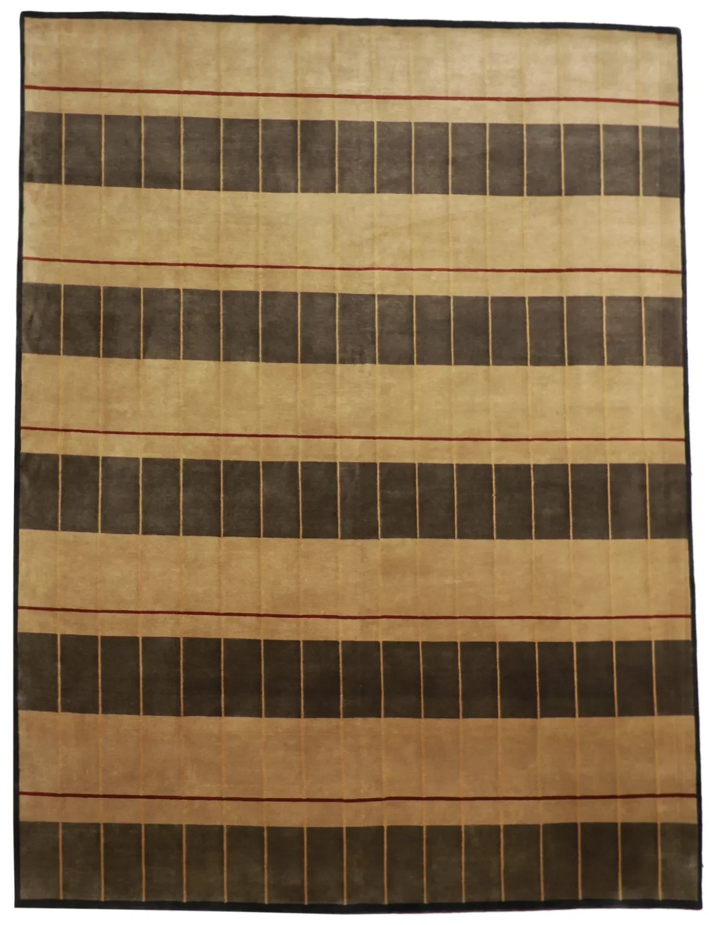 9 x12 - Modern Fine All Over Rectangle - Hand Knotted Rug — 51199