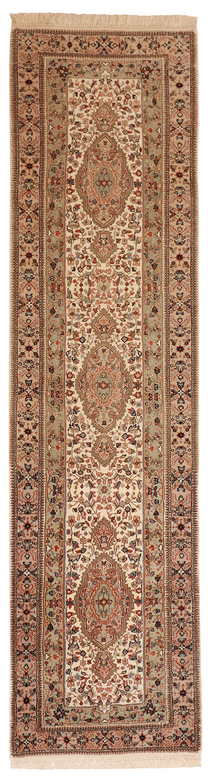 W 2.8 L 10.1 Tabriz Runner 100% Wool Handmade India All Over Design - 51210