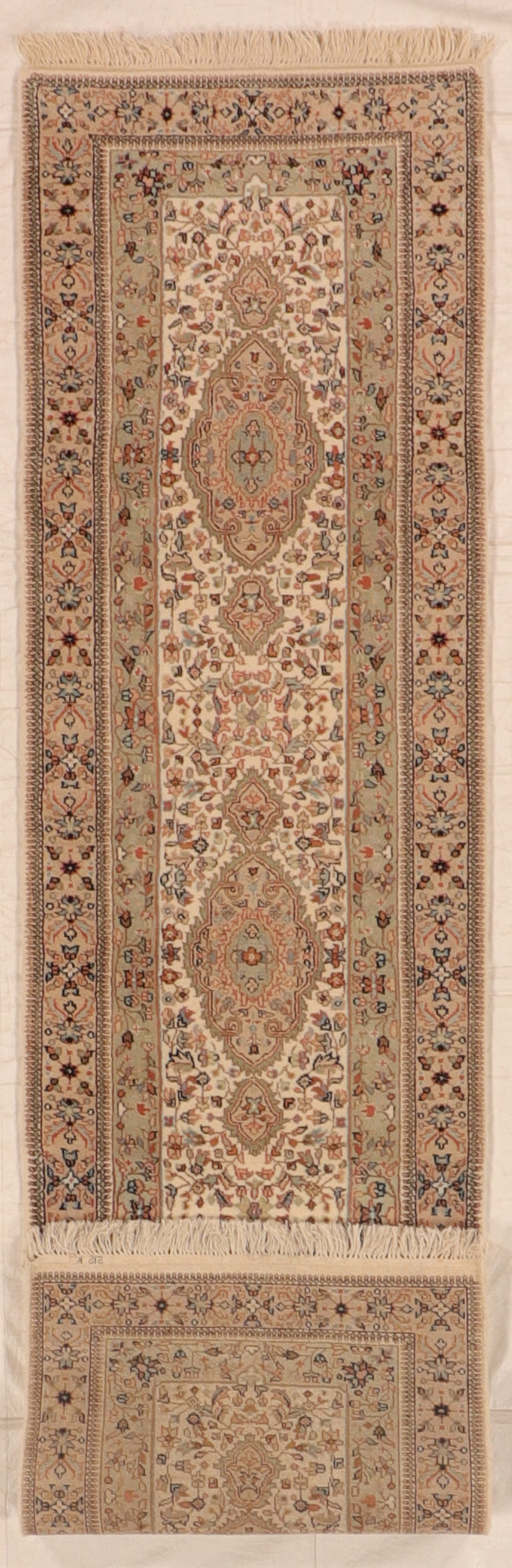 W 2.8 L 10.1 Tabriz Runner 100% Wool Handmade India All Over Design - 51210