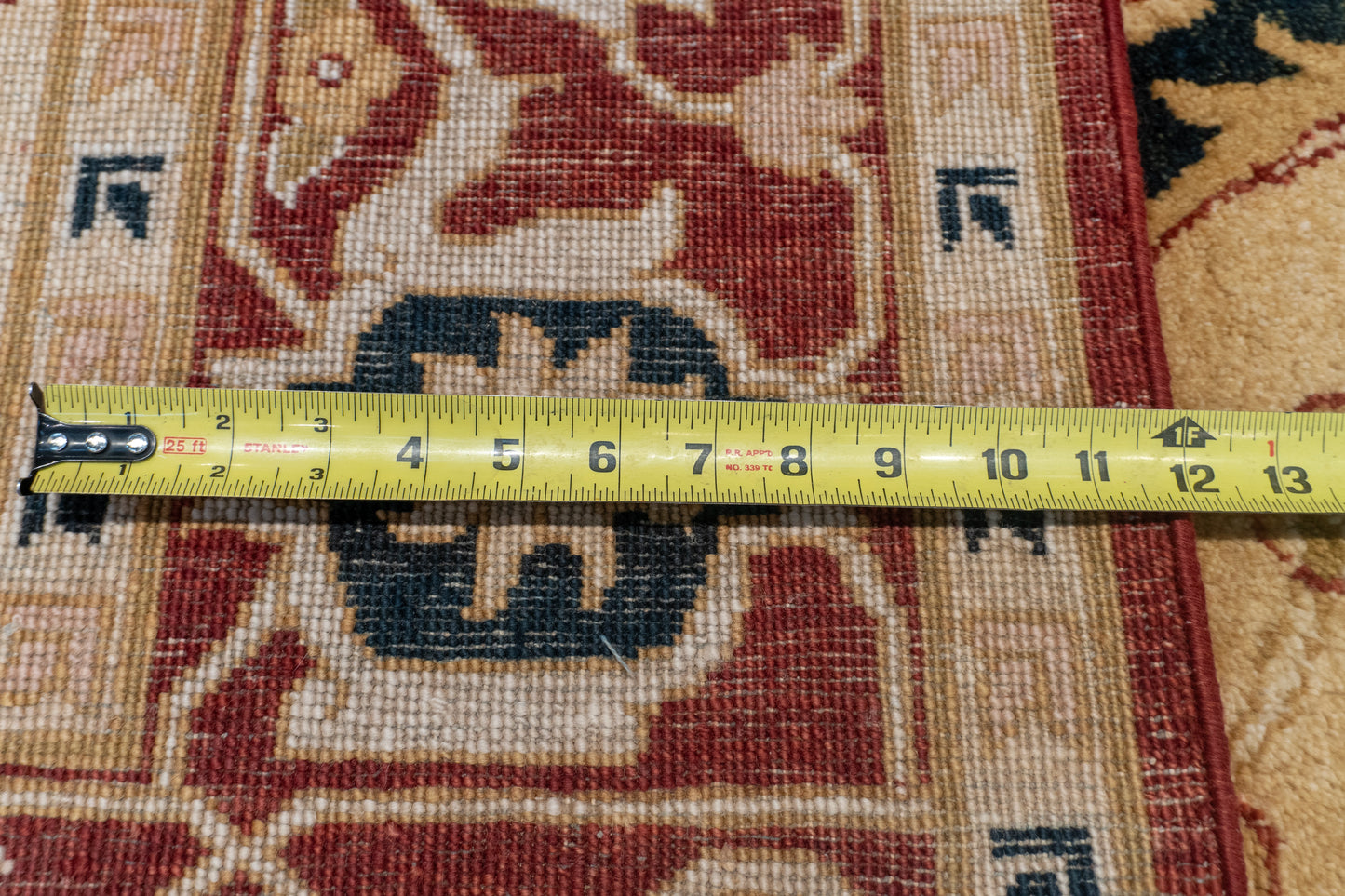 W 7 L 10 Serapie 100% Wool Hand-Woven Medallion Design - 51305