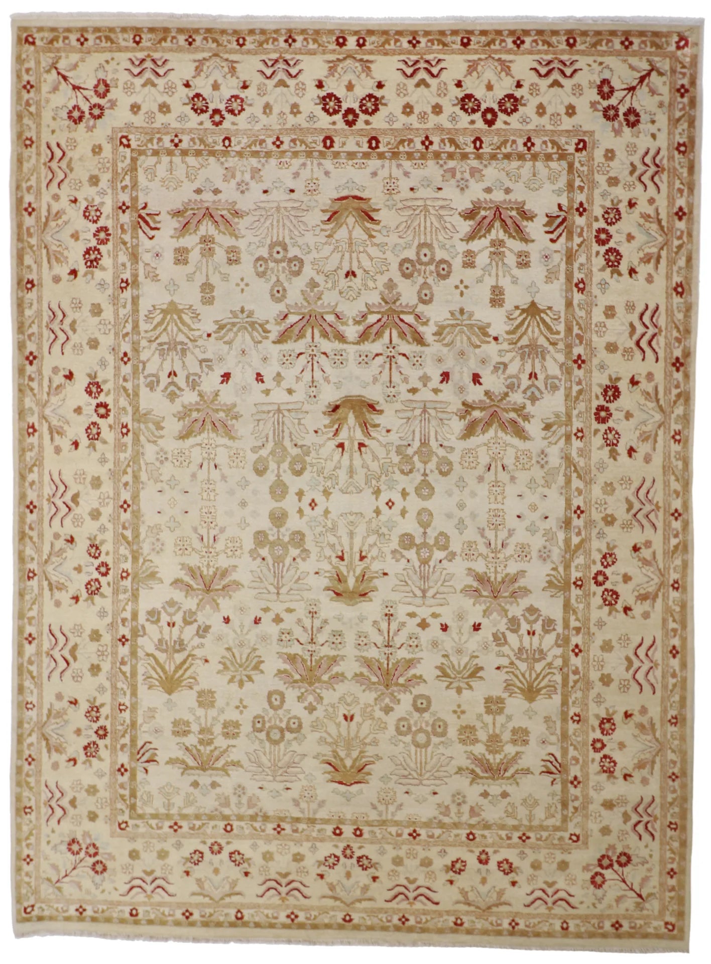 9x12 - Agra Wool All Over Rectangle - Hand Knotted Rug — 51318