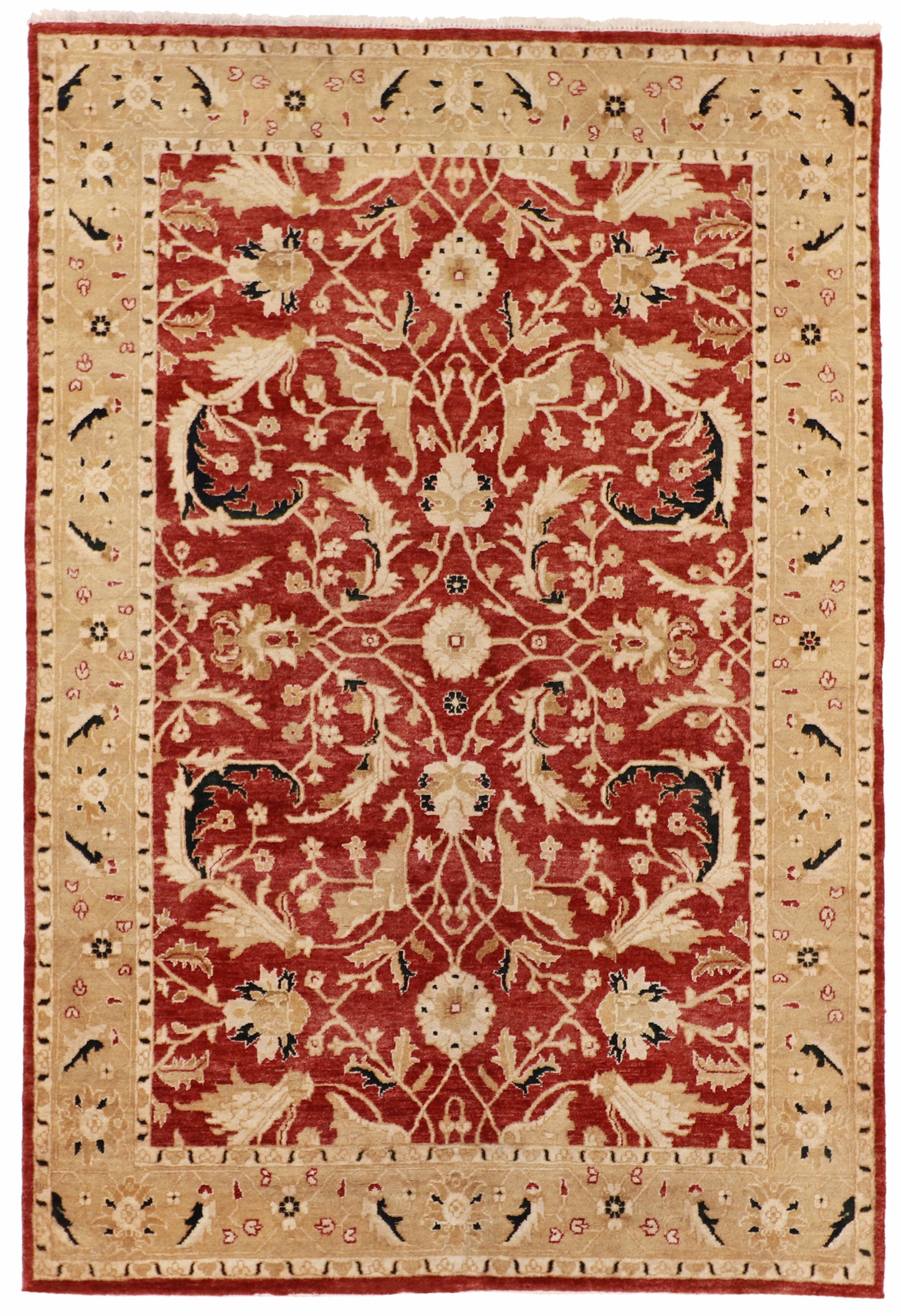 W 6 L 9 Frahan 100% Wool Handmade Medalion Design - 51320