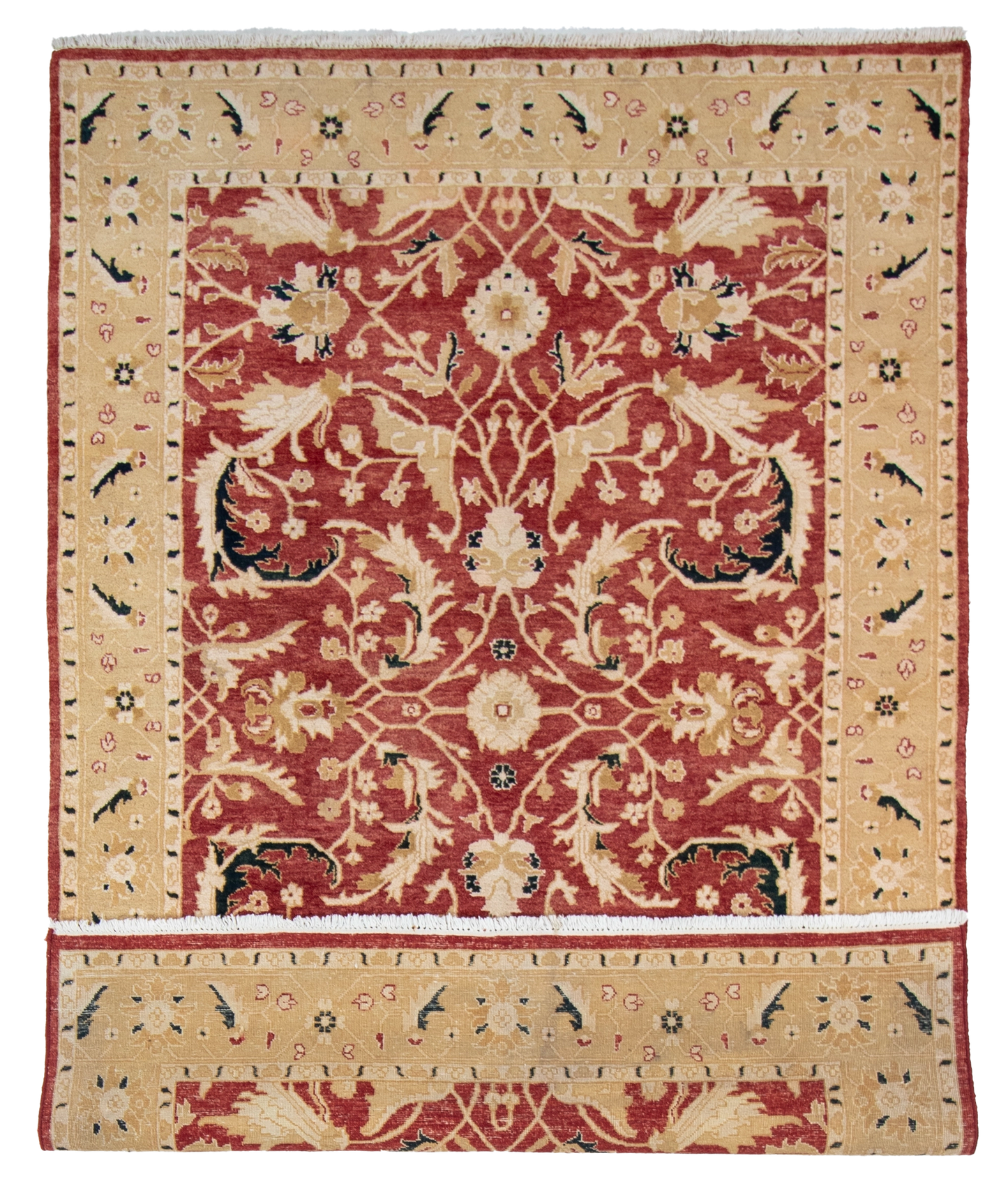 W 6 L 9 Frahan 100% Wool Hand-Woven Medalion Design - 51320