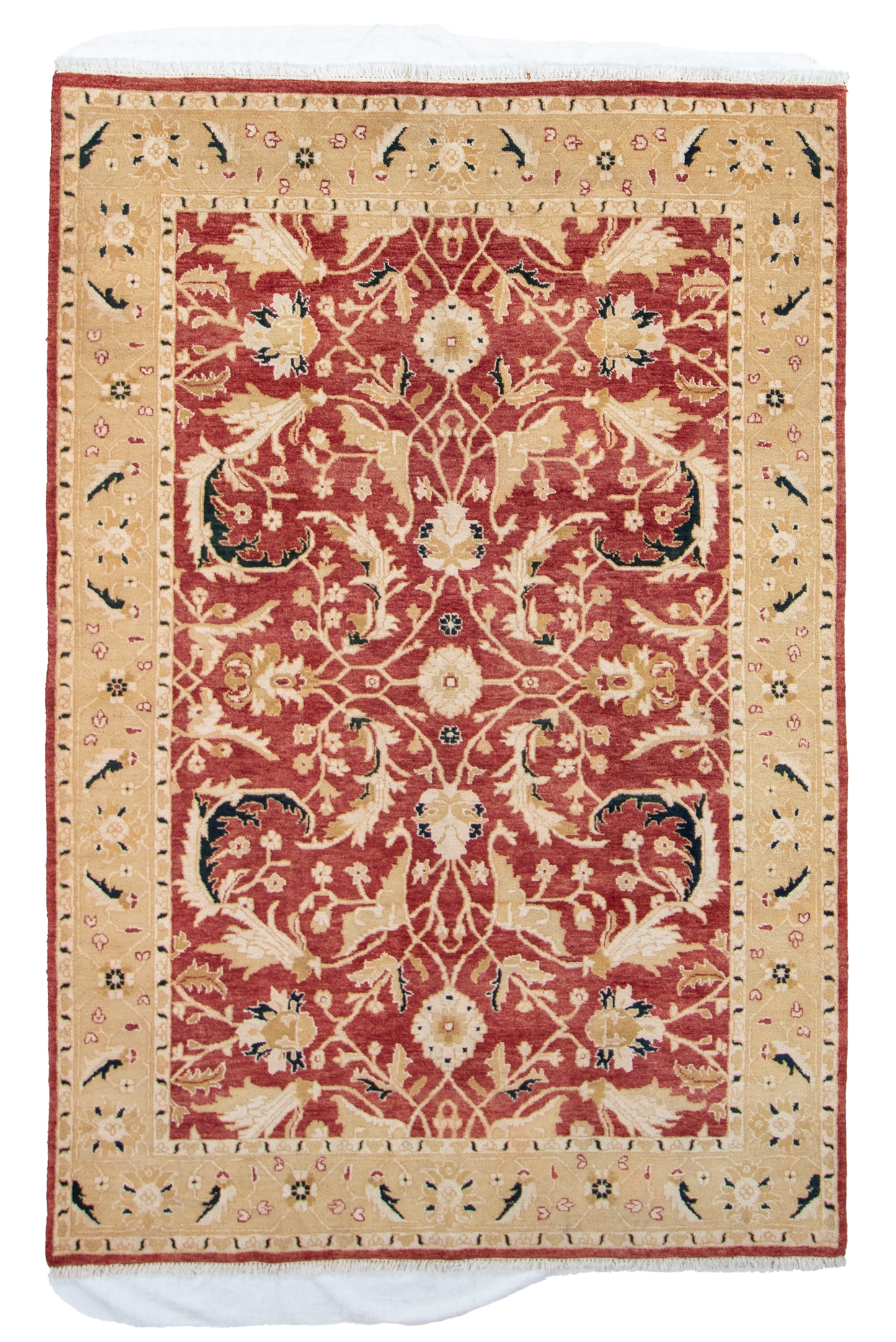 W 6 L 9 Frahan 100% Wool Hand-Woven Medalion Design - 51320