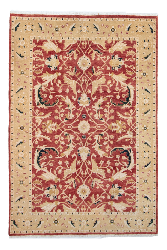 W 6 L 9 Farahan 100% Wool Hand-Woven Medalion Design - 51320