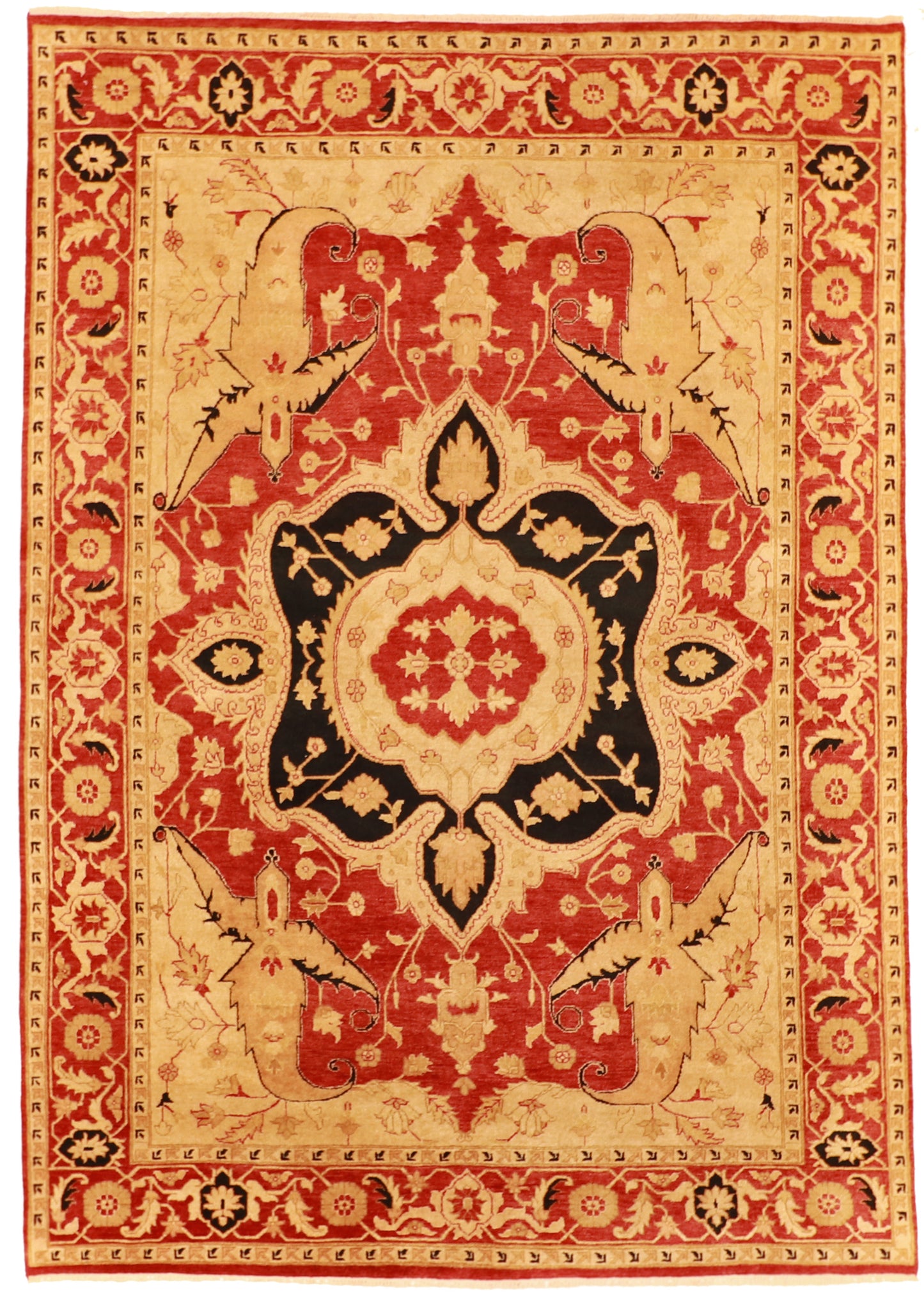 W 8 L 11.3 Heriz 100% Wool Hand-Woven All-Over Design - 51329