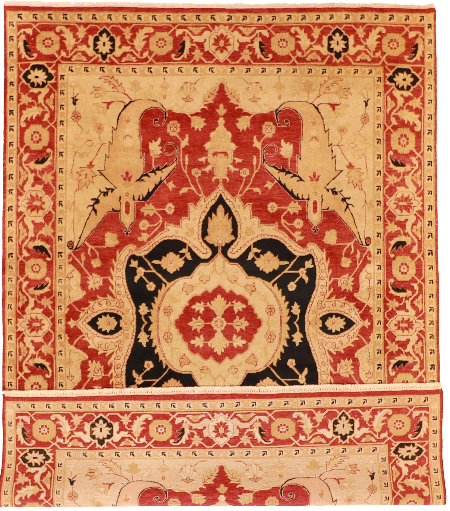 W 8 L 11.3 Heriz 100% Wool Hand-Woven All-Over Design - 51329