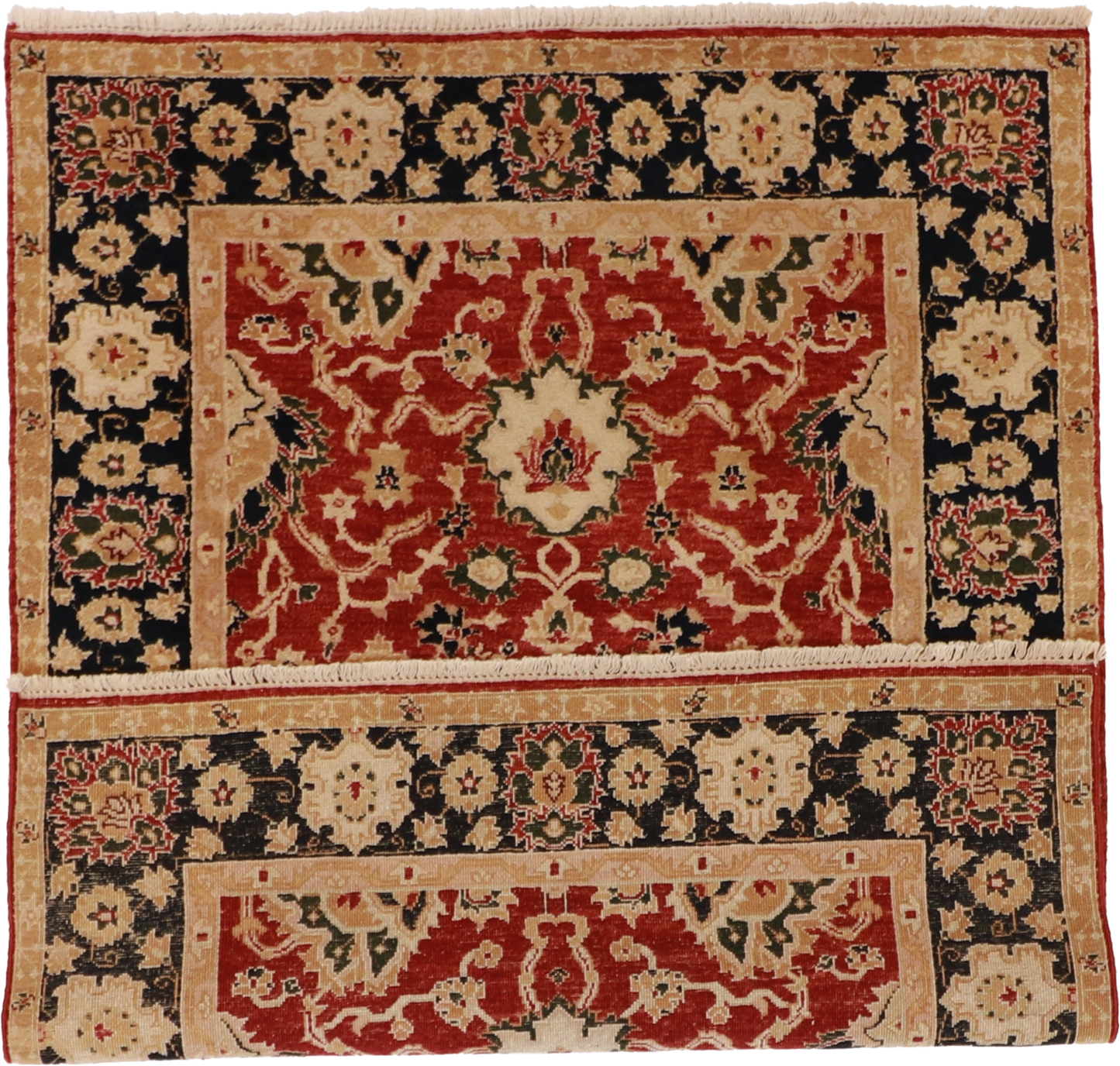 W 4.7 L 6.6 Mahal 100% Wool Hand-Woven All-Over Design - 51333