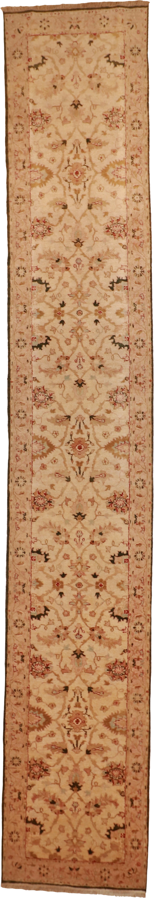 W 2.11 L 17.9 Agra Runner 100% Wool Hand-Woven All-Over Design - 51350