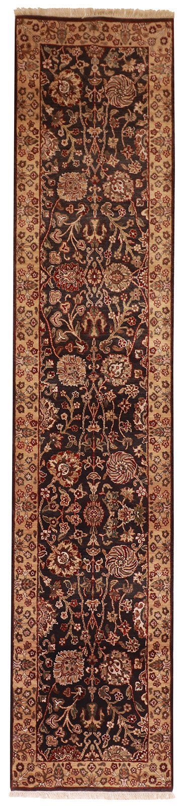 W 2.7 L 12.1 Tabriz Runner 100% Wool Handmade India All Over Design - 51363