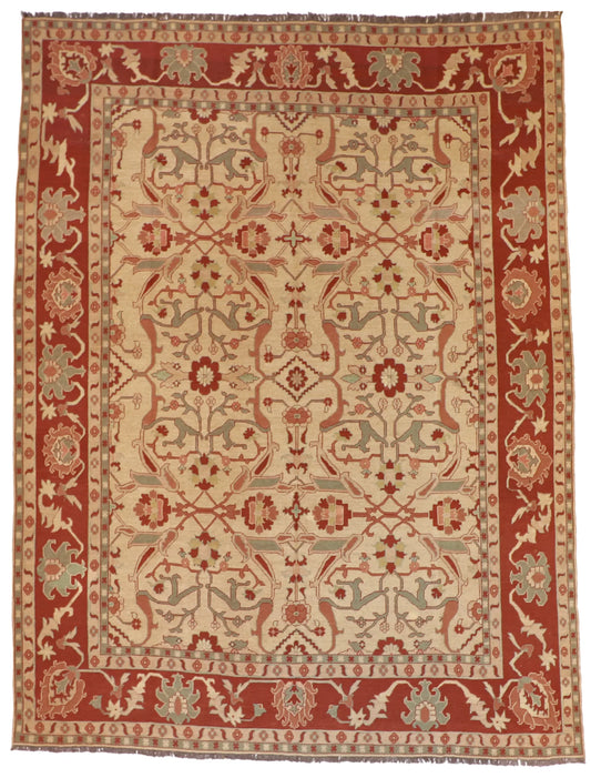 9.1 x 12.1 - Sumak Fine All Over Rectangle - Finest Hand-Knotted Quality Wool — 51779