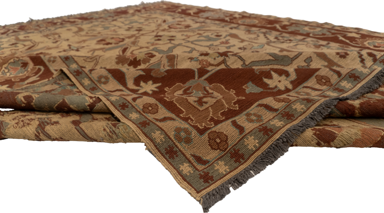 W 9.1 - L 12.1 - Sumak Fine All Over Rectangle - Finest Hand-Made Quality Wool - 51779