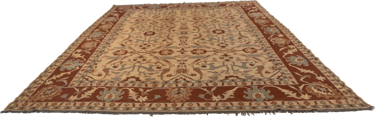 W 9.1 - L 12.1 - Sumak Fine All Over Rectangle - Finest Hand-Made Quality Wool - 51779