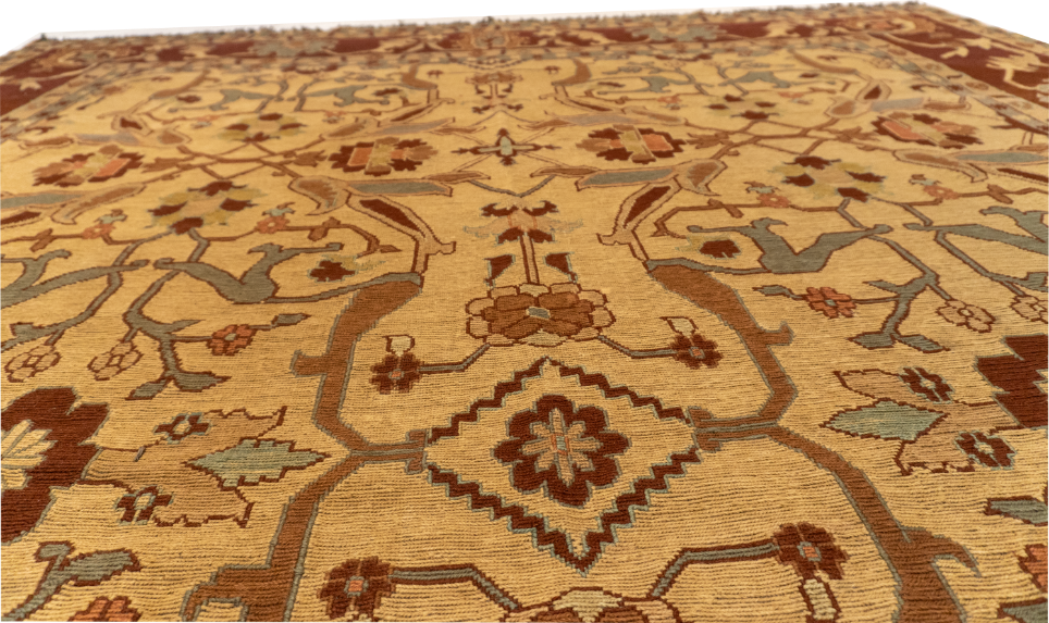 W 9.1 - L 12.1 - Sumak Fine All Over Rectangle - Finest Hand-Made Quality Wool - 51779