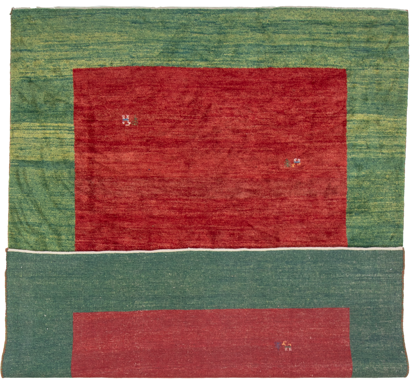 W 8.10 L 11.3 Gabbeh 100% Wool Hand-Woven All-Over Design - 51950
