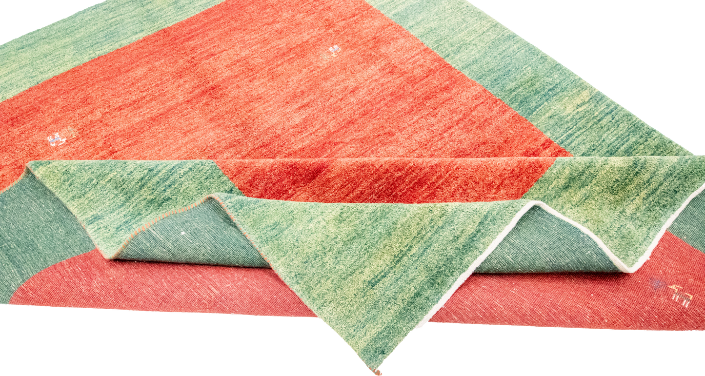 W 8.10 L 11.3 Gabbeh 100% Wool Hand-Woven All-Over Design - 51950