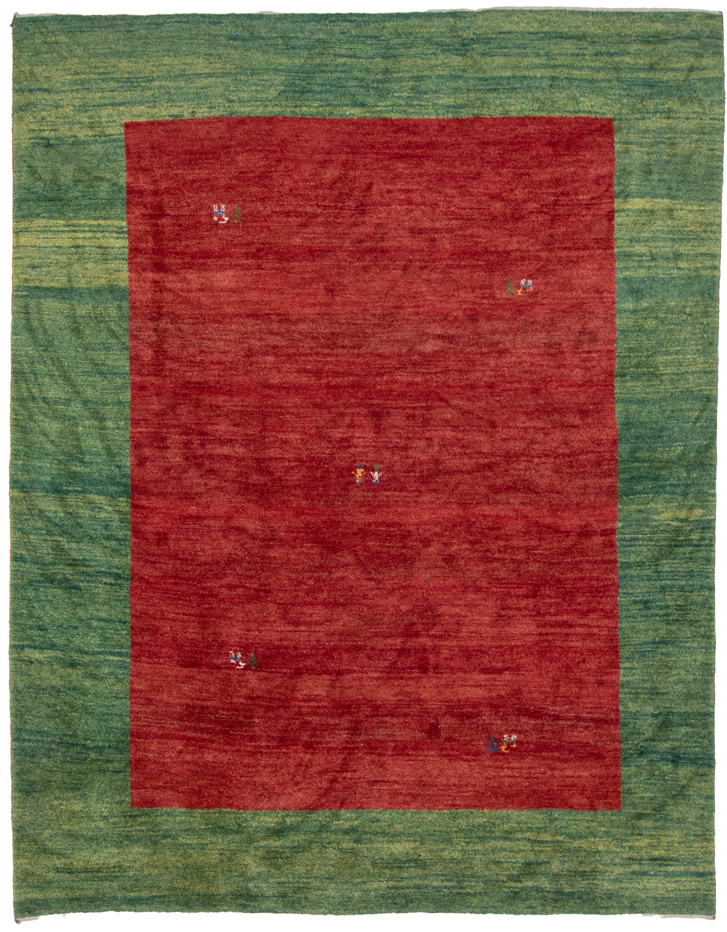 W 8.10 L 11.3 Gabbeh 100% Wool Hand-Woven All-Over Design - 51950