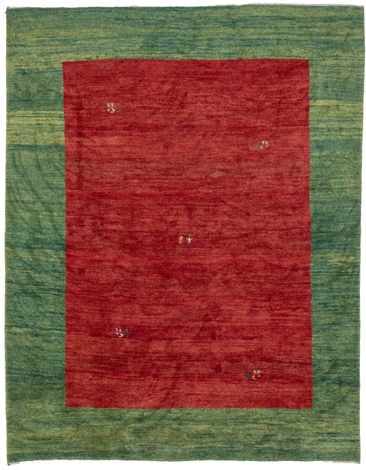W 8.10 L 11.3 Gabbeh 100% Wool Hand-Woven All-Over Design - 51950
