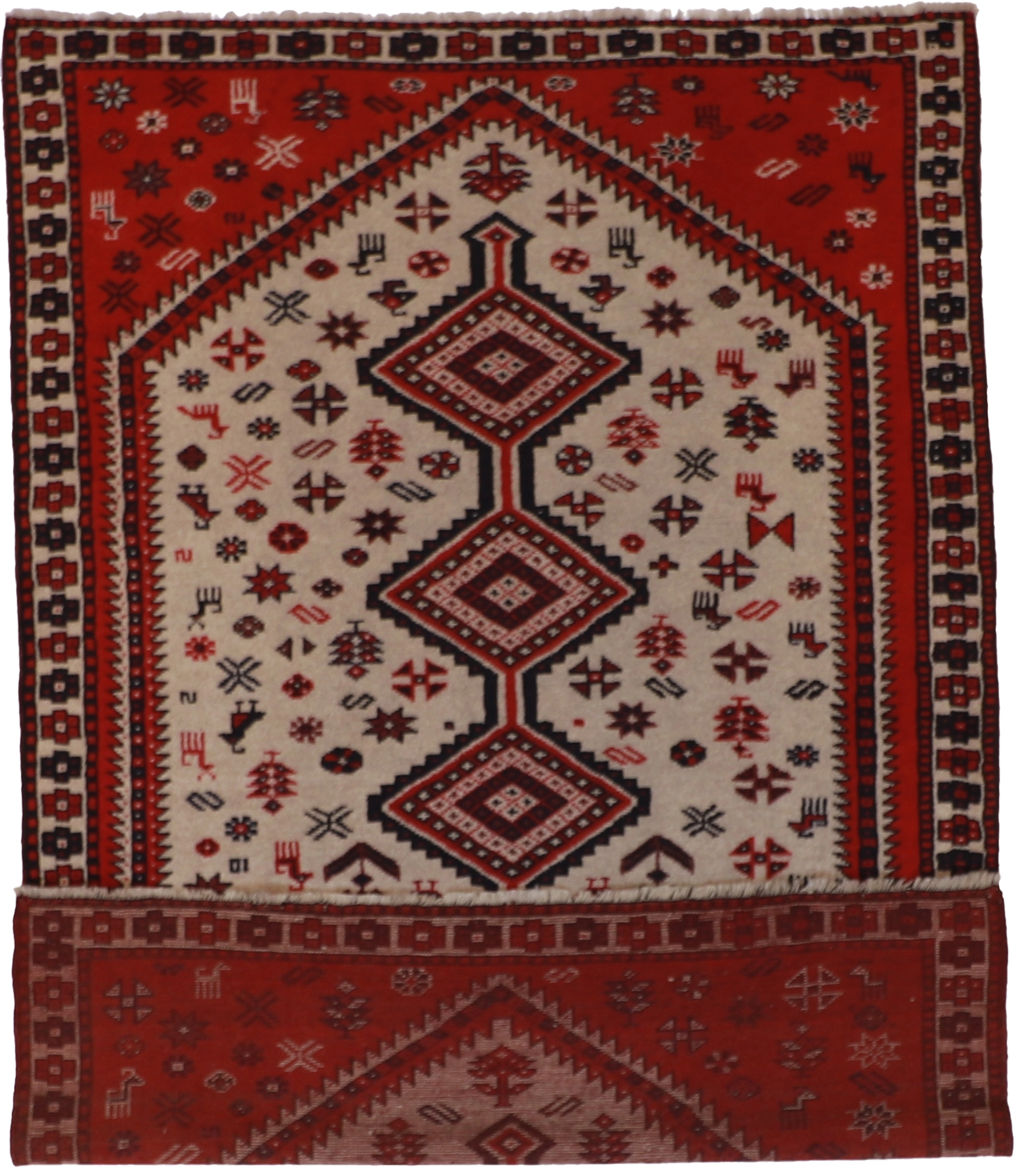 W 6.3 L 9.1 Gashgaie 100% Wool Handmade Geometric Design - 52045