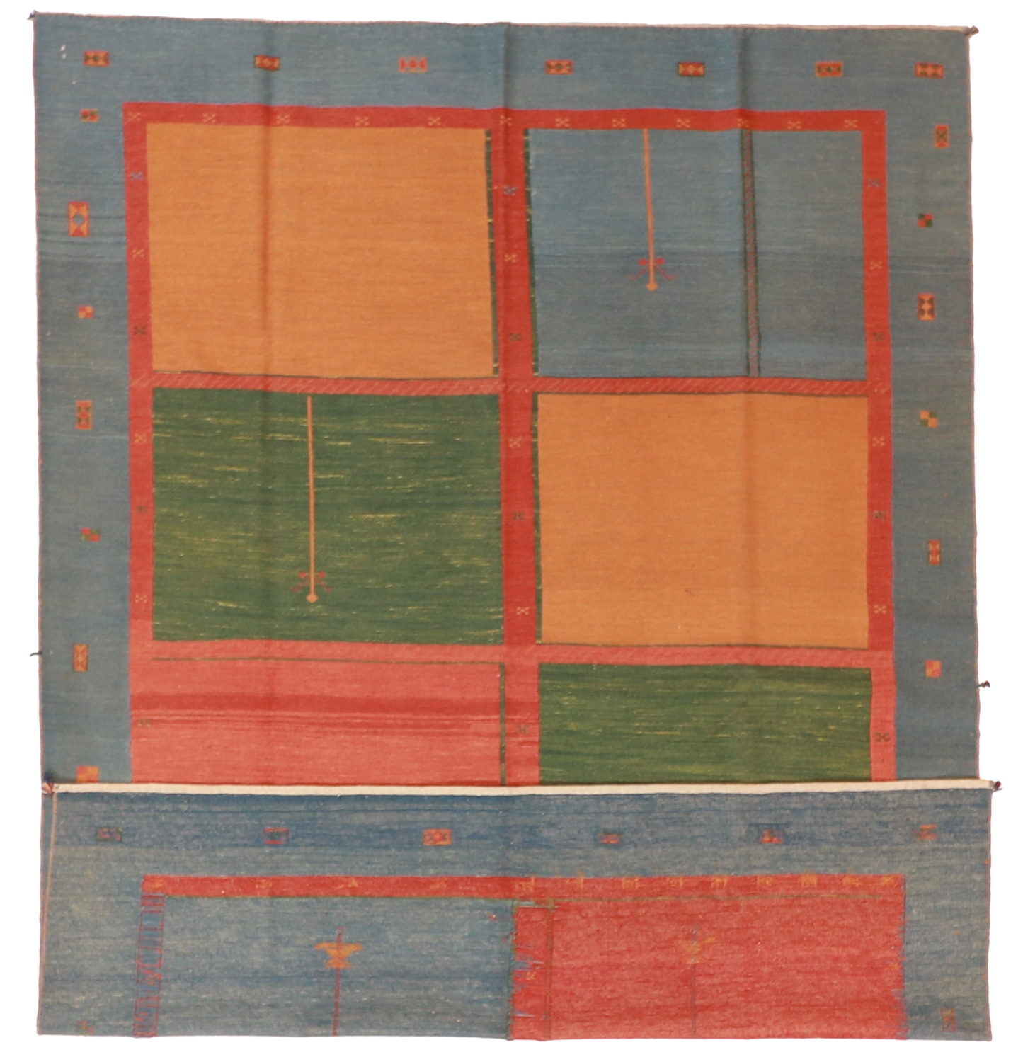 W 6 - L 9.4 - Sumak Wool Traditioanl Rectangle - Finest Hand-Made Quality Wool - 52127