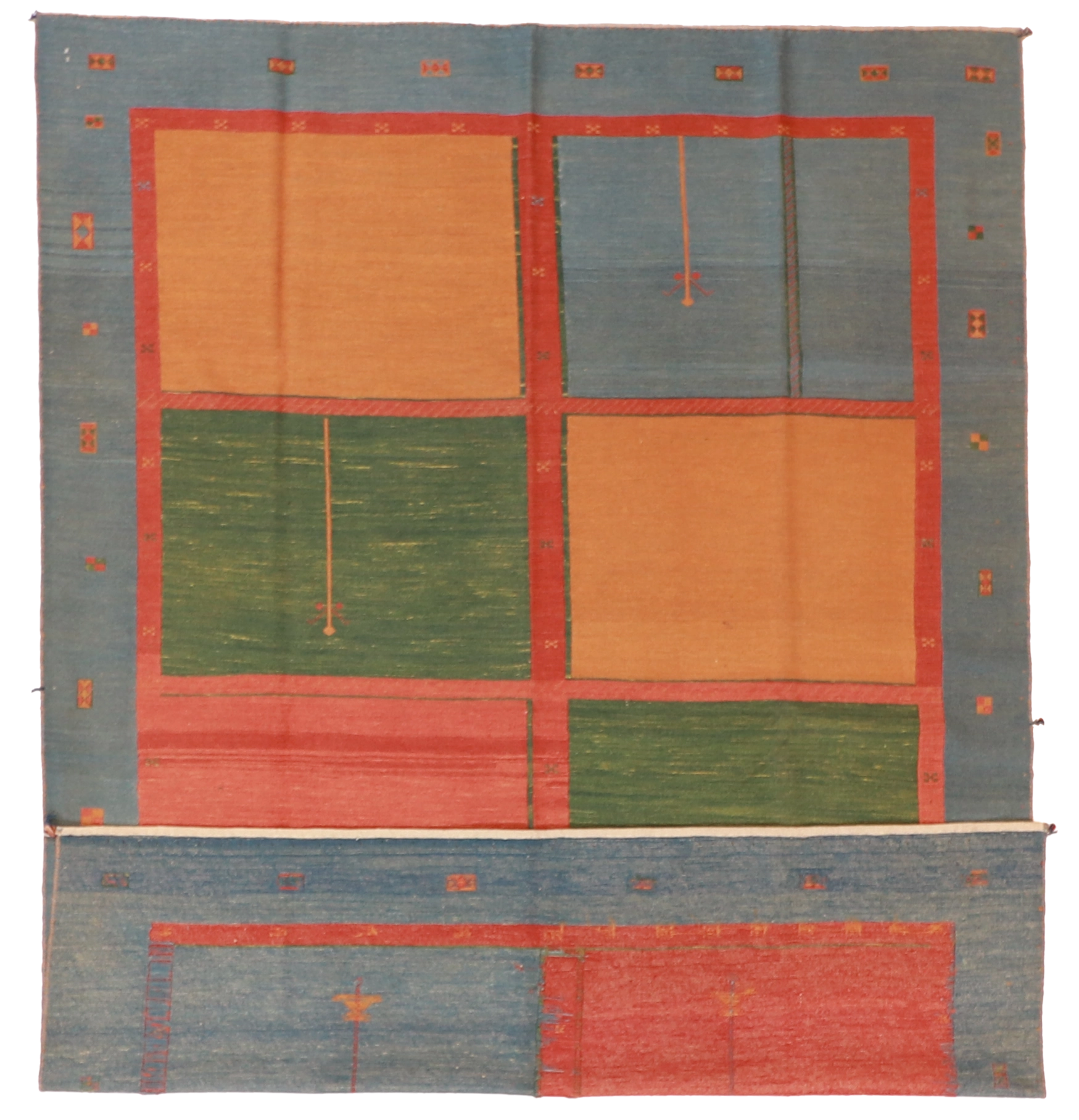 W 6 - L 9.4 - Sumak Wool Traditioanl Rectangle - Finest Hand-Made Quality Wool - 52127