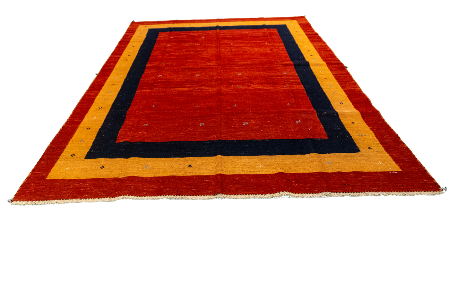 W 6.8 L 9.4 Sumak 100% Wool Hand-Woven All-Over Design - 52131