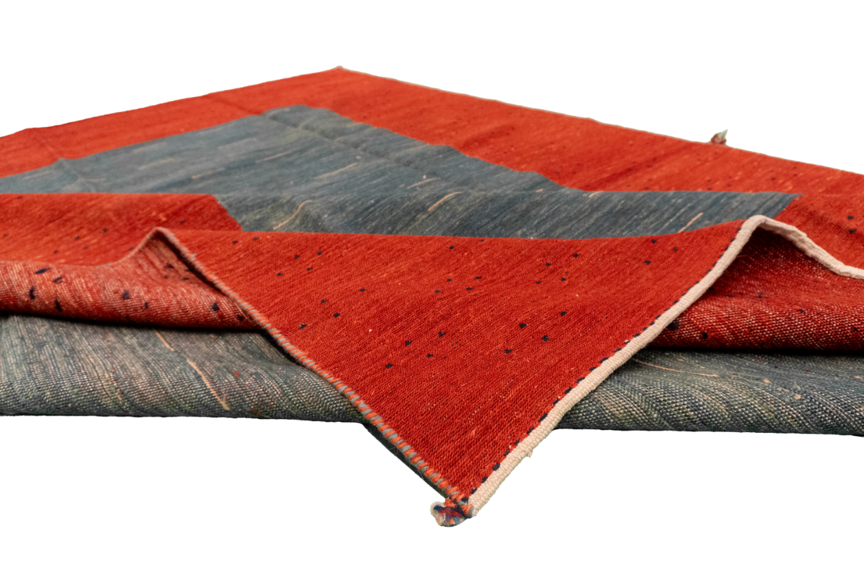 W 6.8 L 9 Sumak 100% Wool Hand-Woven All-Over Design - 52135