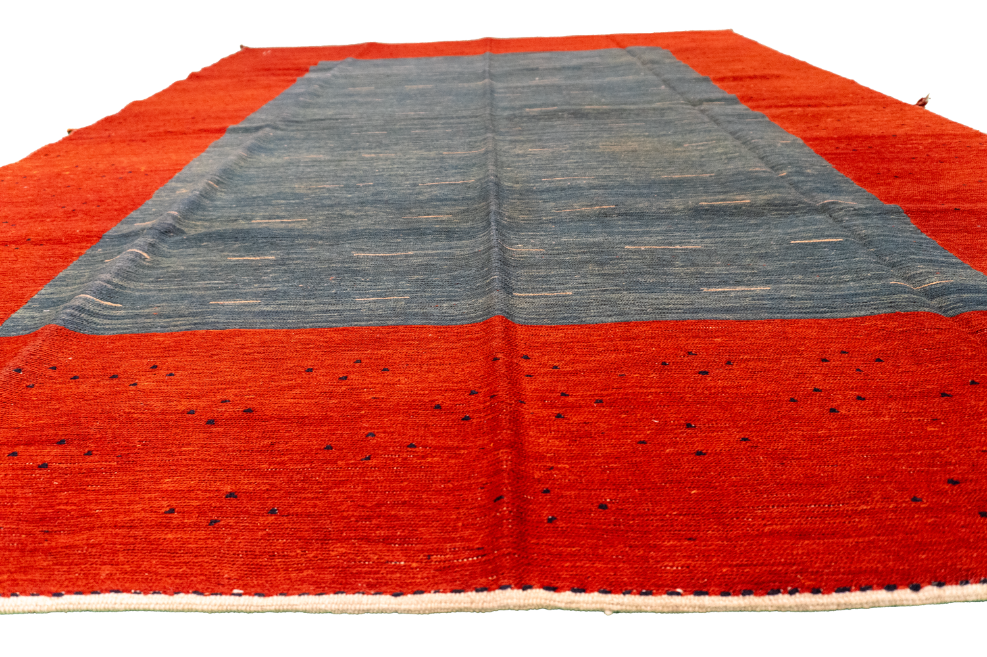 W 6.8 L 9 Sumak 100% Wool Hand-Woven All-Over Design - 52135