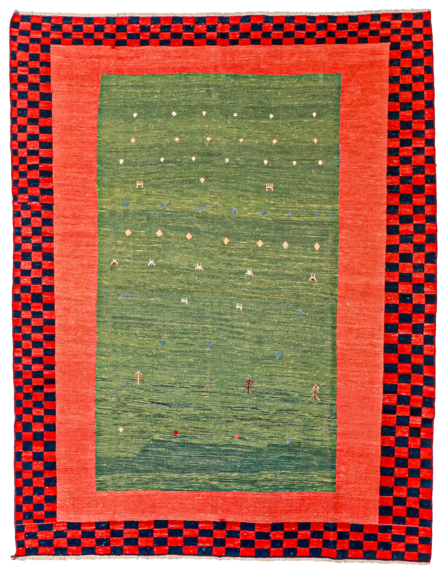 W 6.10 L 8.11 Soumak 100% Wool Hand-Woven Geometric Design - 52137