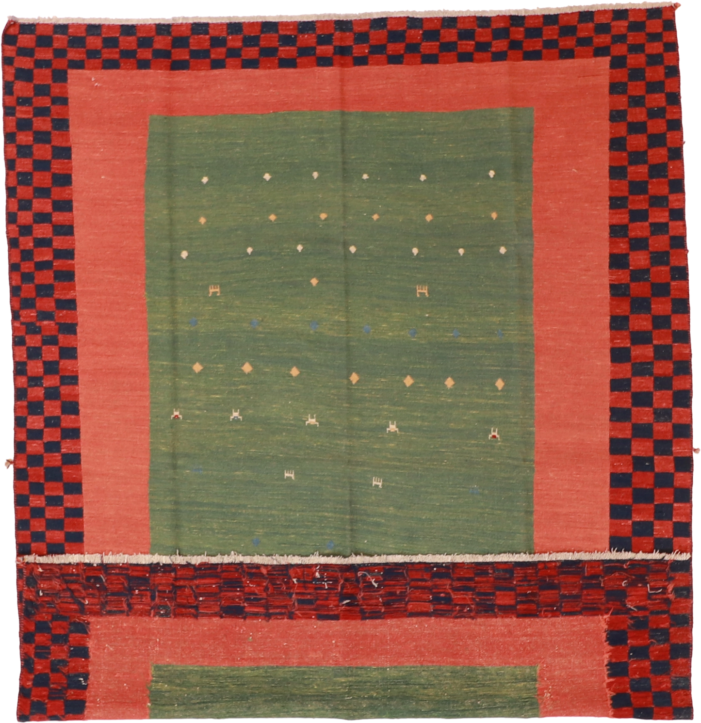 W 6.10 L 8.11 Soumak 100% Wool Hand-Woven Geometric Design - 52137