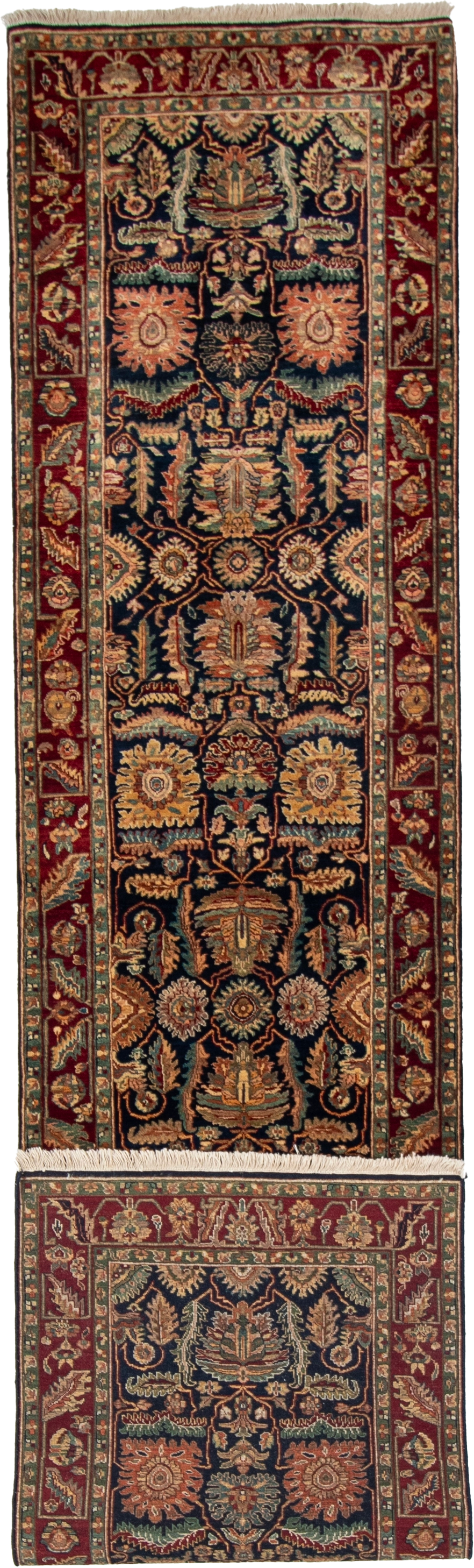 W 3 L 13.3 Sh Abbas Runner 100% Wool Hand-Woven All-Over Design - 52185