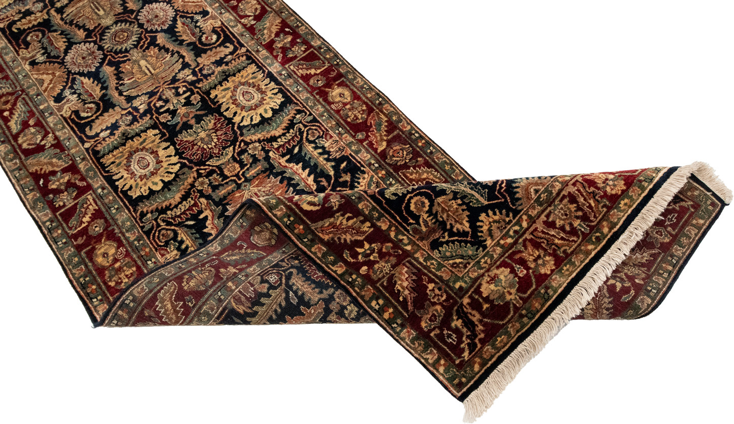 W 3 L 13.3 Sh Abbas Runner 100% Wool Hand-Woven All-Over Design - 52185