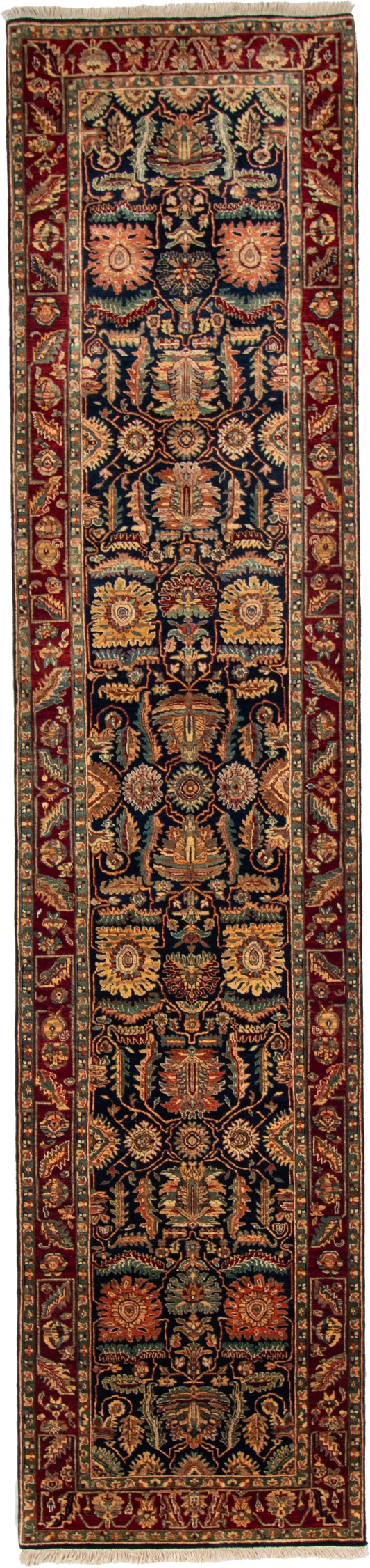 W 3 L 13.3 Sh Abbas Runner 100% Wool Hand-Woven All-Over Design - 52185